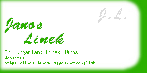 janos linek business card